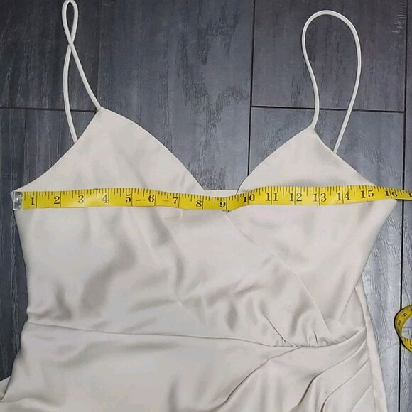 Sachin Babi Evening Dress Womens 8 Biege Spaghetti Straps Formal Prom Bridesmaid - Picture 9 of 15